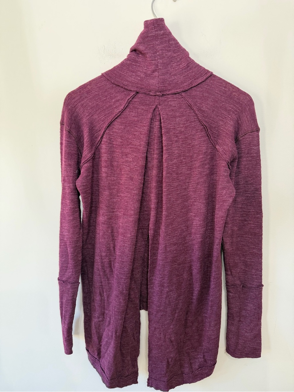 We the Free People Split Back Turtleneck Longline Top High Purple Short Womens S - Picture 5 of 10
